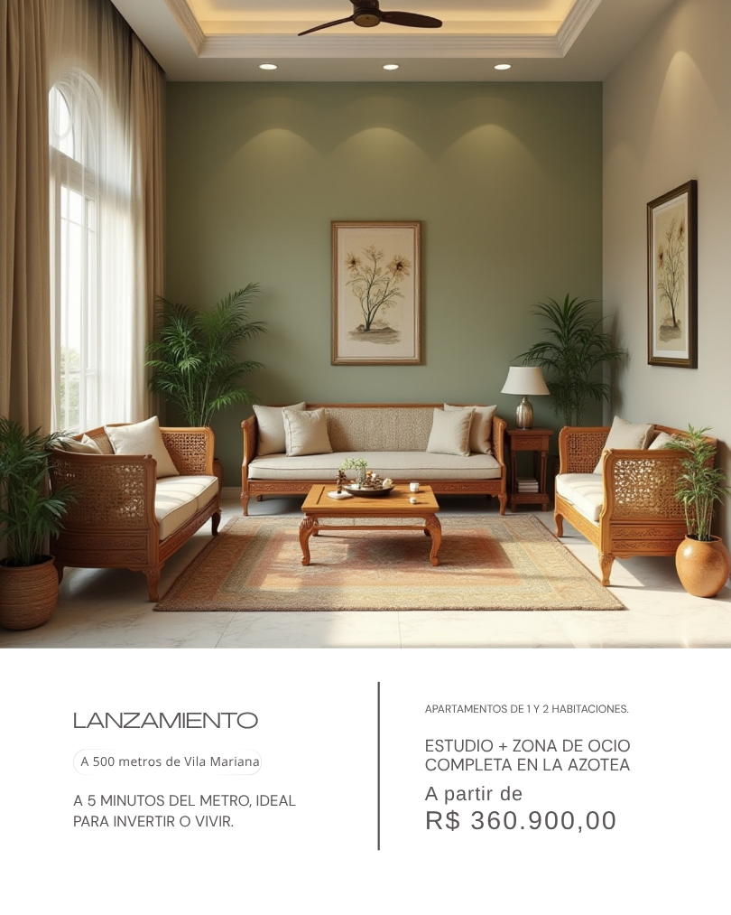 Plantilla clean — Lanzamiento sala