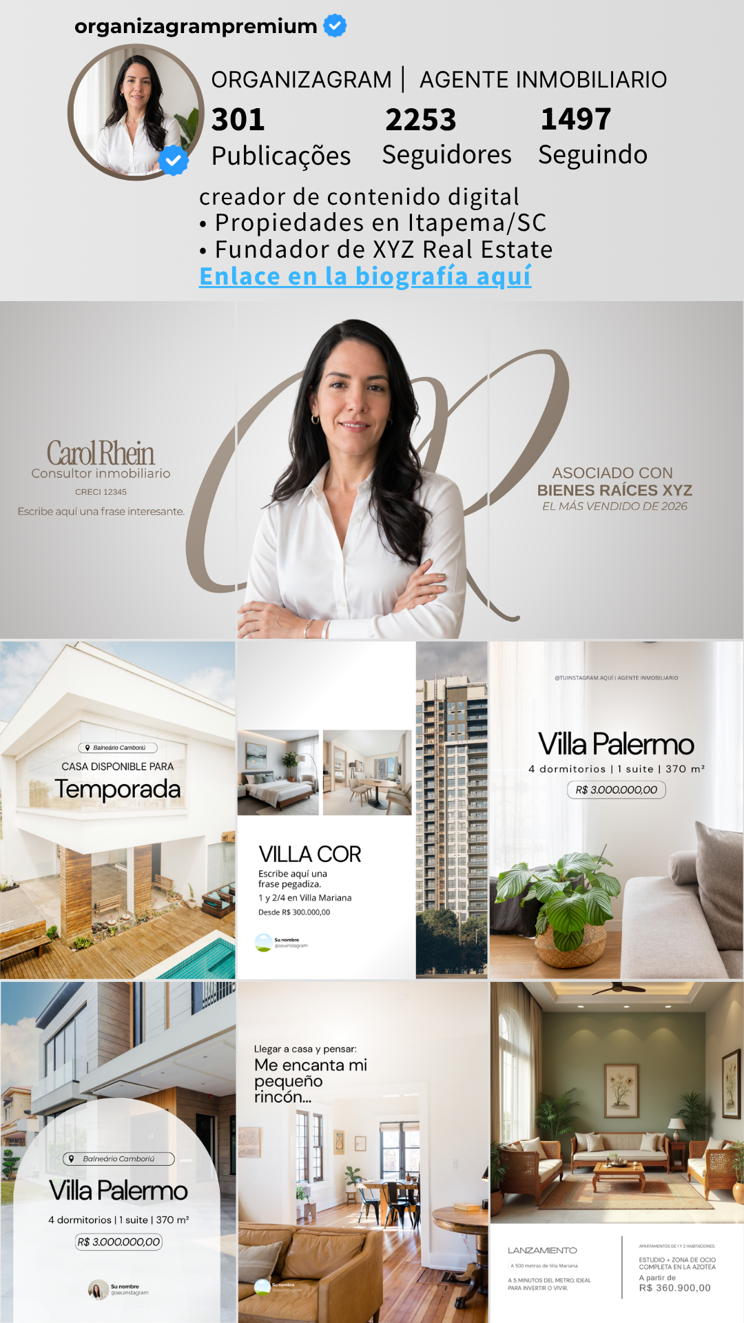 Mockup Feed Clean — Pack Agente Inmobiliario