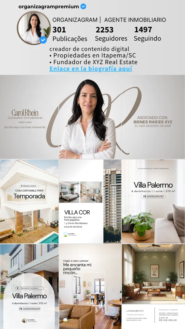 Mockup Feed Clean — Pack Agente Inmobiliario