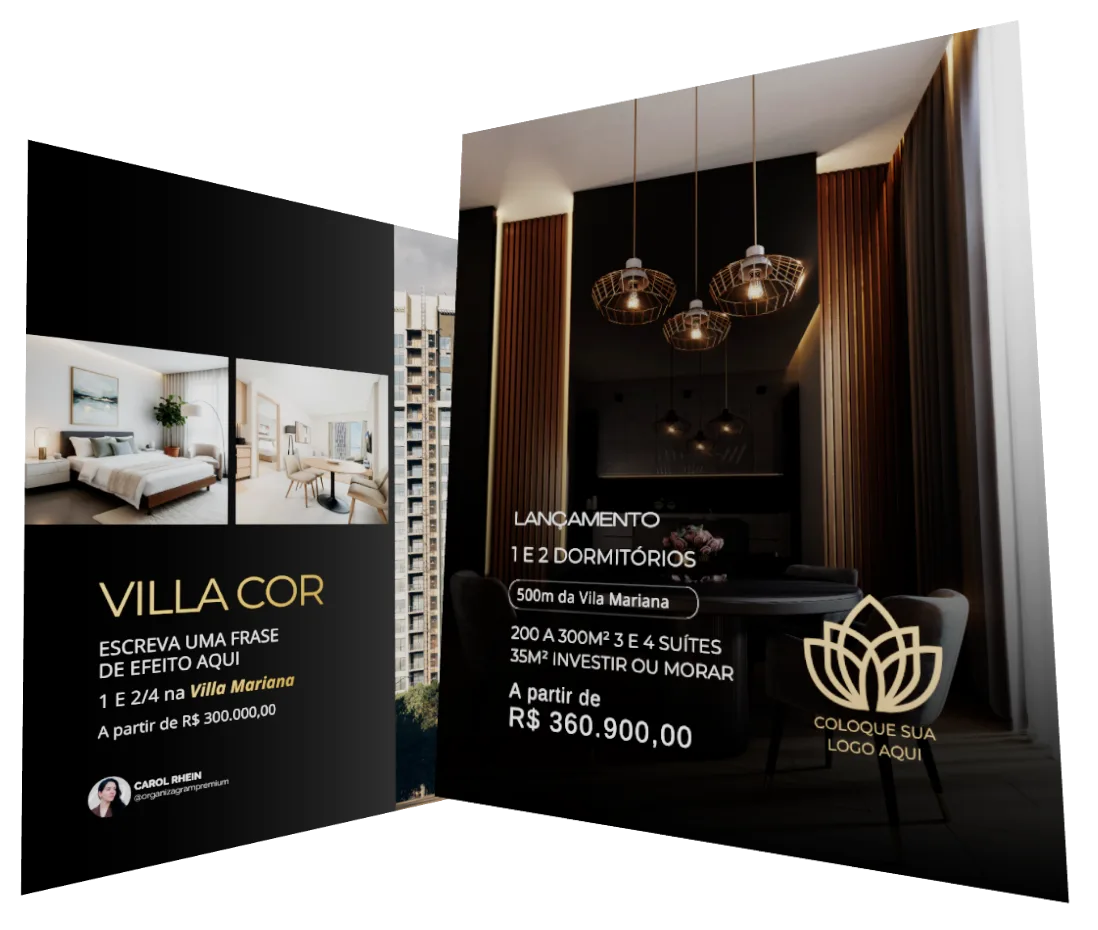 Mockup de plantillas para agente inmobiliario